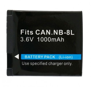 Аккумулятор Canon NB-8L, CB-2LA(C) 1000 mAh