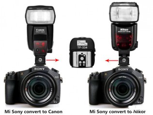Переходник TF-334 с камер Sony на пыхи Canon/Nikon
