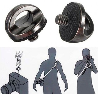 Адаптер для крепления камеры и ремня резьба 1/4"