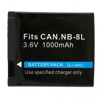 Аккумулятор Canon NB-8L, CB-2LA(C) 1000 mAh