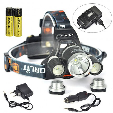 Налобный Фонарь Boruit LED 5000lm + 2x18650