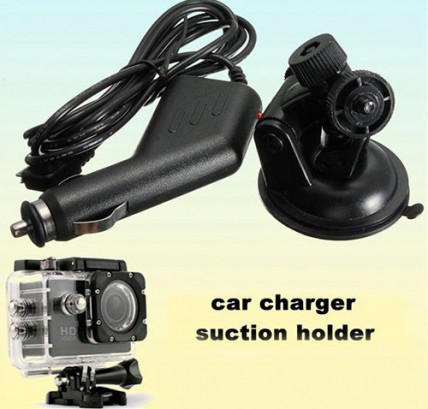 Присоска и зарядное для экшен-камер в автомобиль